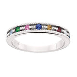 Mother's Family Jewelry Birthstone Ring. Choice of 3 to 9 stones. Available in sterling silver, 10kt yellow or white gold, and 14kt yellow or white gold. PLEASE CALL FOR PRICING AND ADDITIONAL INFORMATION.