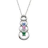 Mother's Family Birthstone Pendant. Available with 2-7 stones and available in sterling silver, 10kt yellow or white gold, and 14kt yellow or white gold. PLEASE CALL FOR PRICING AND ADDITIONAL INFORMATION.