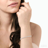 Silver Heart Shape Diamond Bracelet