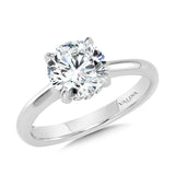 Floating Hidden Halo Solitaire Diamond Engagement Ring