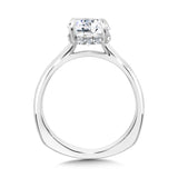 Floating Hidden Halo Solitaire Diamond Engagement Ring