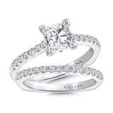 Princess-Cut Straight Diamond Engagement Ring