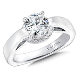 14k white gold diamond engagement ring.
