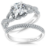 Crisscross Diamond Engagement Ring