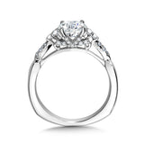 Tapered Engagement Ring W/ Diamond Undergallery