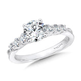 Tapered Straight Diamond Engagement Ring
