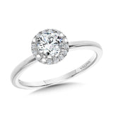 Classic Straight Halo Engagement Ring