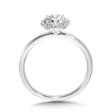 Classic Straight Halo Engagement Ring