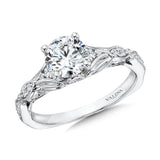 Vintage Tapered Diamond Engagement Ring