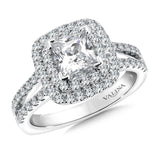 Princess-Cut Double Halo Engagement Ring