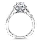 Floral Shape Halo Diamond Engagement Ring