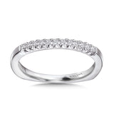 True fit matching diamond wedding band and a beautiful reminder of that special day for years to come.