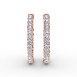 18Kt Rose Gold Diamond Fashion Earrings