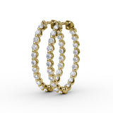 14Kt Yellow Gold Diamond Fashion Earrings