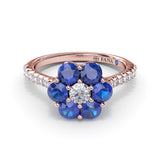 Blossoming Sapphire And Diamond Ring