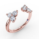 14Kt Rose Gold Diamond Fashion Rings