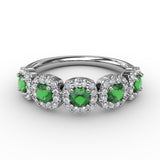 Blossoming Love Emerald and Diamond Ring