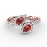 Double The Love Ruby and Diamond Ring