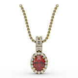 Sophisticated Ruby and Diamond Pendant