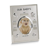 Silver-tone OUR BABY'S BIRTH RECORD 3.5x4.5 Photo Frame