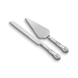 Silver-plated with Stainless Steel Blades Cake Knife and Server Set