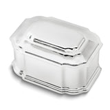 Silver-plated Hinged Lid Velveteen Lined Jewelry Box