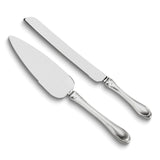 Satin and Polished Silver-tone Knife and Server Set