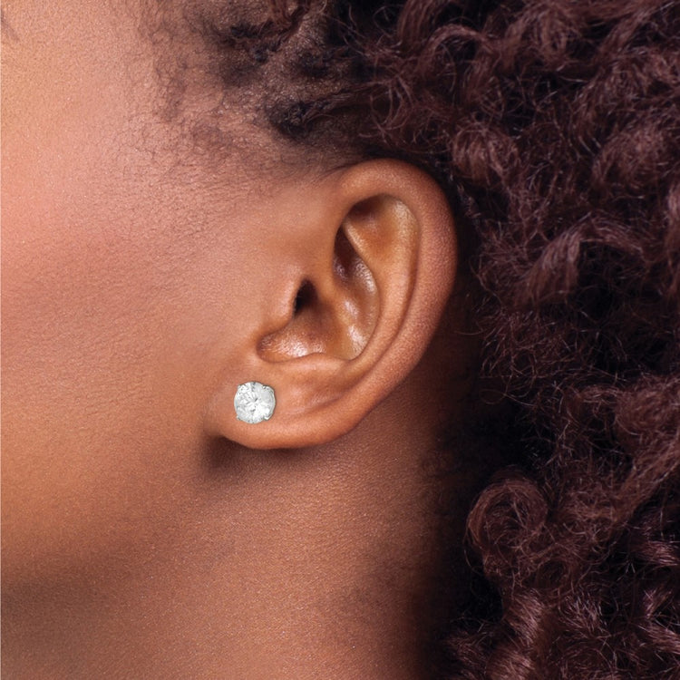 Lasker Classic Round Natural Diamond Stud Earrings