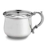 Empire Sterling Silver Hollow Handle 6 oz. Beaded Pot Belly Baby Cup