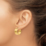 14K 8.25mm Polished Hoop Earrings