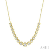 1 ctw Round Cut Diamond Illusion Necklace in 10K Yellow Gold