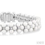 Pearl & Diamond Fashion Bracelet
