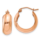 14k Rose Gold Hoop Earrings