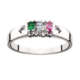 Mother's Family Jewelry Birthstone Ring. Choice of 2 to 7 stones. Available in sterling silver, 10kt yellow or white gold, and 14kt yellow or white gold. PLEASE CALL FOR PRICING AND ADDITIONAL INFORMATION.